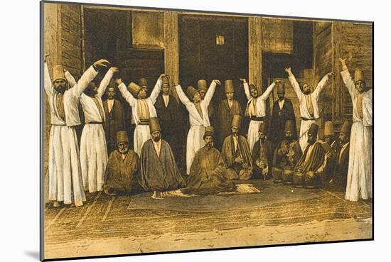 Group of Mevlevi Dervishes - Istanbul-null-Mounted Art Print