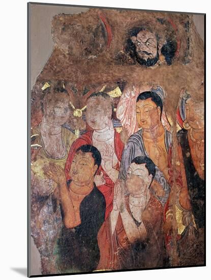Group of Monks and Bodhisattvas, 9th-10th Century-null-Mounted Giclee Print