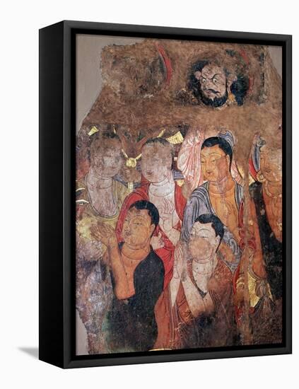 Group of Monks and Bodhisattvas, 9th-10th Century-null-Framed Stretched Canvas