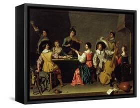 Group of Musicians-Jan van Bijlert or Bylert-Framed Stretched Canvas