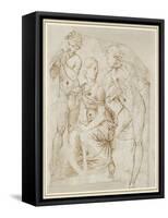 Group of Musicians-Raphael-Framed Stretched Canvas