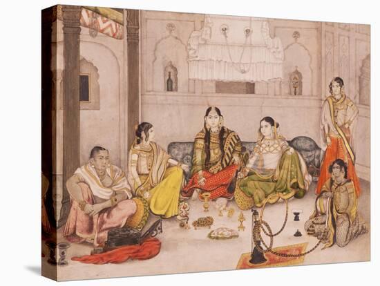 Group of Nautch Girls, 1800-25-Ghulam Ali Khan-Stretched Canvas