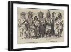Group of North American Indians, Presented to the Queen, on Wednesday Last-null-Framed Giclee Print
