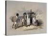 Group of Nubians at Wady Kardassy-David Roberts-Stretched Canvas