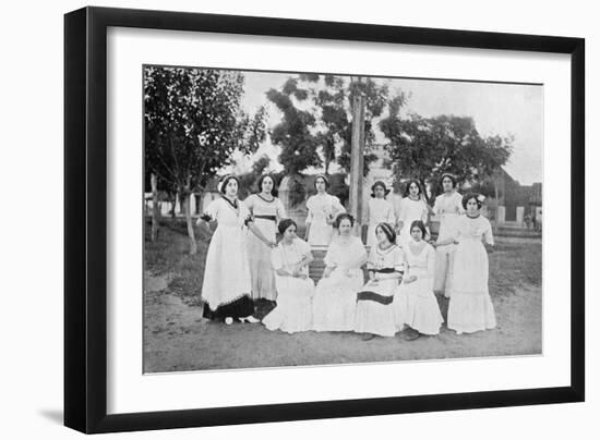 Group of Paraguayan Women, Carapegua, Paraguay, 1911-null-Framed Giclee Print