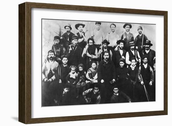 Group of Parisian Workmen Participating in the Commune, Photograph. Paris Commune 1871-null-Framed Giclee Print