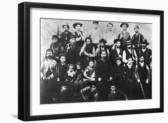 Group of Parisian Workmen Participating in the Commune, Photograph. Paris Commune 1871-null-Framed Giclee Print