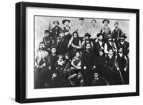 Group of Parisian Workmen Participating in the Commune, Photograph. Paris Commune 1871-null-Framed Giclee Print