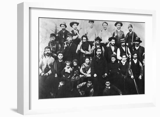 Group of Parisian Workmen Participating in the Commune, Photograph. Paris Commune 1871-null-Framed Giclee Print