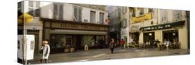 Group of People at a Town Square, Rue De La Republique, Avignon, Provence-Alpes-Cote D'Azur, France-null-Stretched Canvas