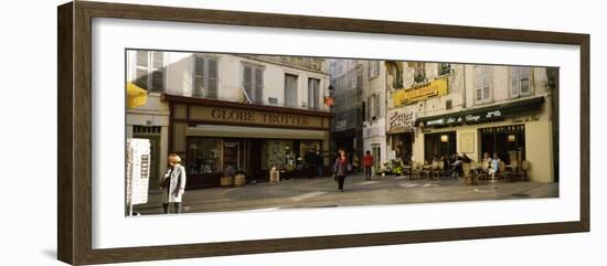 Group of People at a Town Square, Rue De La Republique, Avignon, Provence-Alpes-Cote D'Azur, France-null-Framed Photographic Print