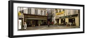 Group of People at a Town Square, Rue De La Republique, Avignon, Provence-Alpes-Cote D'Azur, France-null-Framed Photographic Print