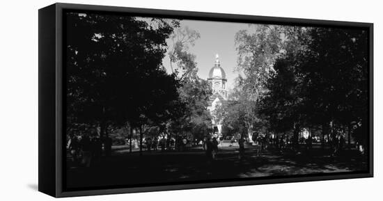 Group of people at a university campus, University of Notre Dame, South Bend, Indiana, USA-null-Framed Stretched Canvas