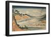 Group of People Crossing a River-null-Framed Giclee Print