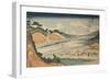 Group of People Crossing a River-null-Framed Giclee Print