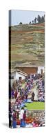 Group of People in a Market, Chinchero Market, Andes Mountains, Urubamba Valley, Cuzco, Peru-null-Stretched Canvas