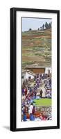 Group of People in a Market, Chinchero Market, Andes Mountains, Urubamba Valley, Cuzco, Peru-null-Framed Photographic Print