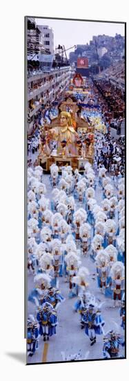 Group of People in Carnaval Parade Rio De Janeiro Brazil-null-Mounted Photographic Print