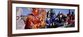 Group of People in Masks and Costume, Carnival, Venice, Veneto, Italy, Europe-Bruno Morandi-Framed Photographic Print