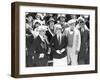 Group of People Outside Watching-null-Framed Photo