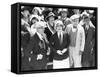 Group of People Outside Watching-null-Framed Stretched Canvas