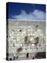 Group of People Praying in Front of a Wall, Western Wall, Jerusalem, Israel-null-Stretched Canvas