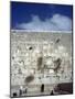 Group of People Praying in Front of a Wall, Western Wall, Jerusalem, Israel-null-Mounted Photographic Print