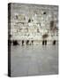 Group of People Praying in Front of a Wall, Western Wall, Old City, Jerusalem, Israel-null-Stretched Canvas