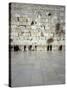 Group of People Praying in Front of a Wall, Western Wall, Old City, Jerusalem, Israel-null-Stretched Canvas