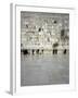 Group of People Praying in Front of a Wall, Western Wall, Old City, Jerusalem, Israel-null-Framed Photographic Print