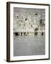 Group of People Praying in Front of a Wall, Western Wall, Old City, Jerusalem, Israel-null-Framed Photographic Print