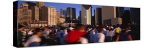 Group of People Running a Marathon, Chicago, Illinois, USA-null-Stretched Canvas