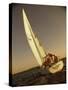 Group of People Sailing on a Sailboat-null-Stretched Canvas