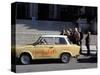 Group of People Talking Beside a Trabant Tour Car, Mitte, Berlin, Germany-Richard Nebesky-Stretched Canvas