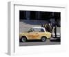 Group of People Talking Beside a Trabant Tour Car, Mitte, Berlin, Germany-Richard Nebesky-Framed Photographic Print