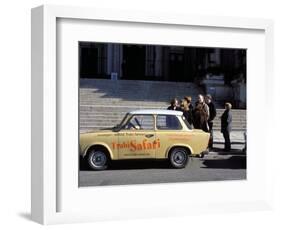 Group of People Talking Beside a Trabant Tour Car, Mitte, Berlin, Germany-Richard Nebesky-Framed Photographic Print