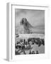 Group of People Visiting the Cheops Pyramids-null-Framed Photographic Print