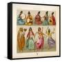 Group of Persian Musicians Play on a Variety of Instruments-Dambourget-Framed Stretched Canvas