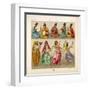 Group of Persian Musicians Play on a Variety of Instruments-Dambourget-Framed Art Print