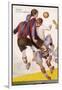 Group of Players Challenge for a Corner Ball in the Air-null-Framed Photographic Print