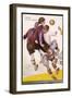 Group of Players Challenge for a Corner Ball in the Air-null-Framed Photographic Print