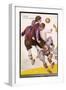 Group of Players Challenge for a Corner Ball in the Air-null-Framed Photographic Print