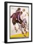 Group of Players Challenge for a Corner Ball in the Air-null-Framed Premium Photographic Print