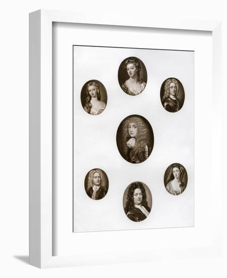 Group of Portraits, Late 17th - Early 18th Century-Christian Friedrich Zincke-Framed Giclee Print