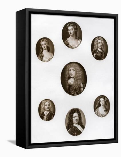 Group of Portraits, Late 17th - Early 18th Century-Christian Friedrich Zincke-Framed Stretched Canvas