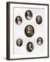 Group of Portraits, Late 17th - Early 18th Century-Christian Friedrich Zincke-Framed Giclee Print