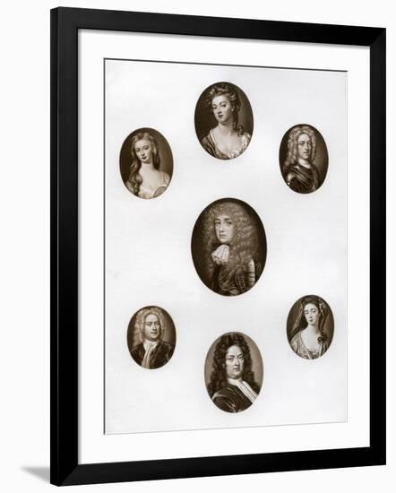 Group of Portraits, Late 17th - Early 18th Century-Christian Friedrich Zincke-Framed Giclee Print