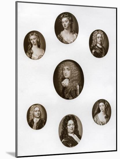 Group of Portraits, Late 17th - Early 18th Century-Christian Friedrich Zincke-Mounted Giclee Print