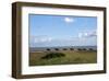 Group of riders in the Braderup Heath, Wenningstedt, Sylt, Schleswig Holstein, Germany-null-Framed Art Print