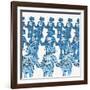 Group of Robots and Personal Computer-JoeBakal-Framed Art Print